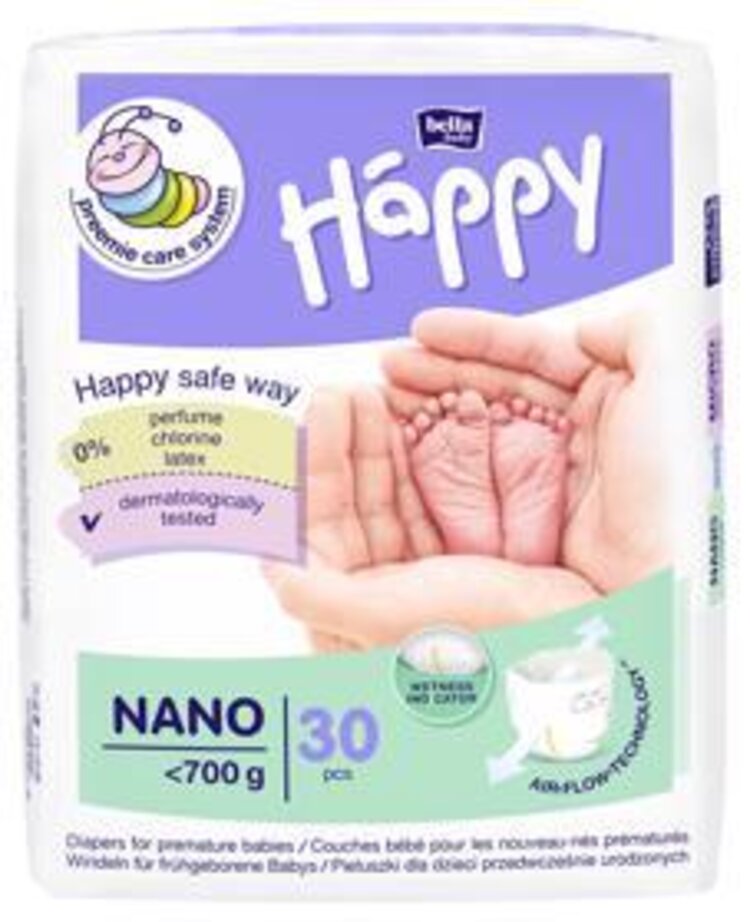 BELLA HAPPY Pleny jendorázové Nano (do 0