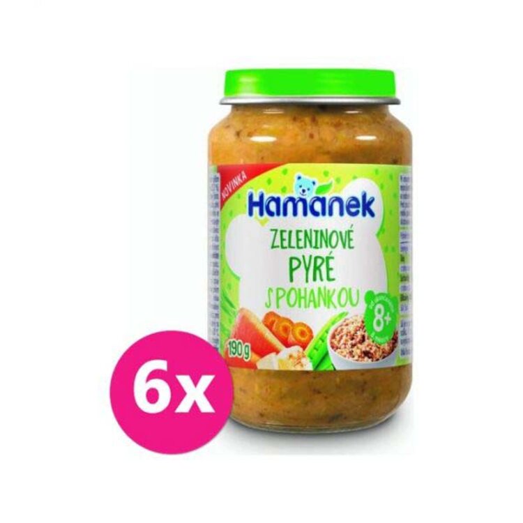 6x HAMÁNEK Zeleninové pyré s pohankou 190 g Hamánek