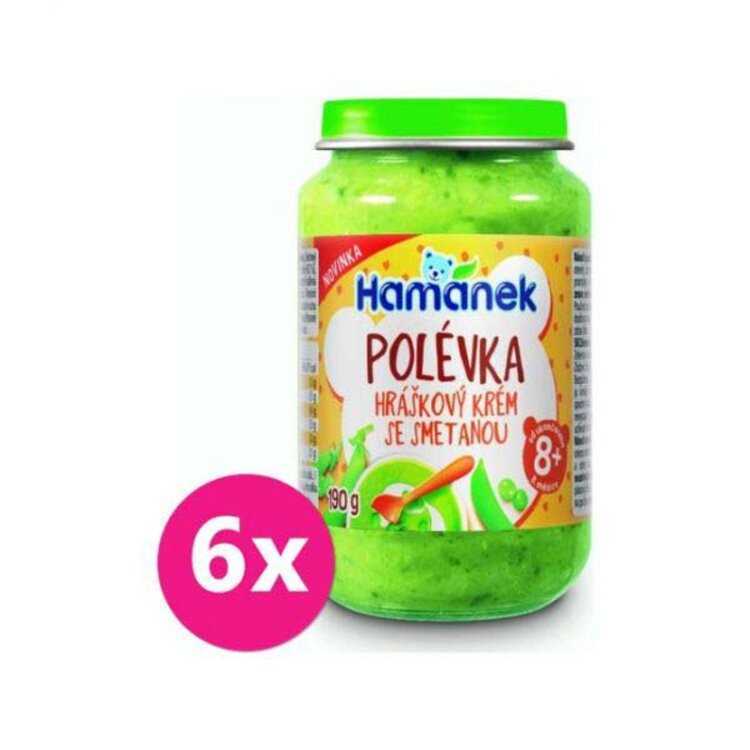 6x HAMÁNEK Polévka hráškový krém se smetanou 190 g Hamánek