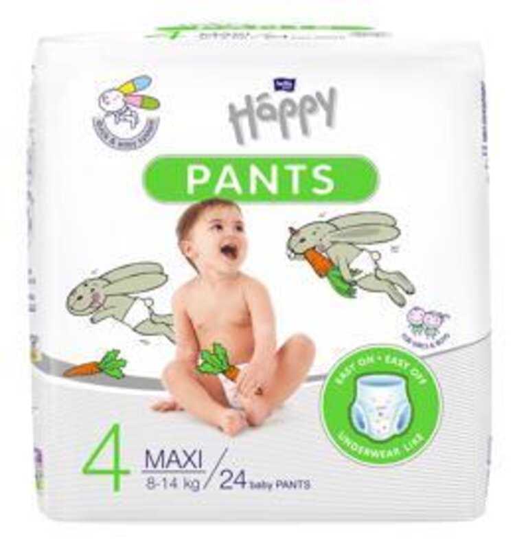 BELLA HAPPY Pants Kalhotky plenkové jednorázové 4 Maxi (8-14 kg) 24 ks Bella Baby Happy