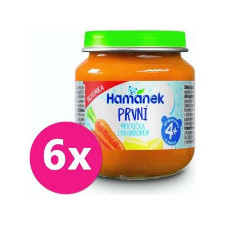 6x HAMÁNEK První mrkvička s bramborem 125 g Hamánek