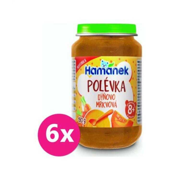 6x HAMÁNEK Polévka dýňovo mrkvová 190 g Hamánek