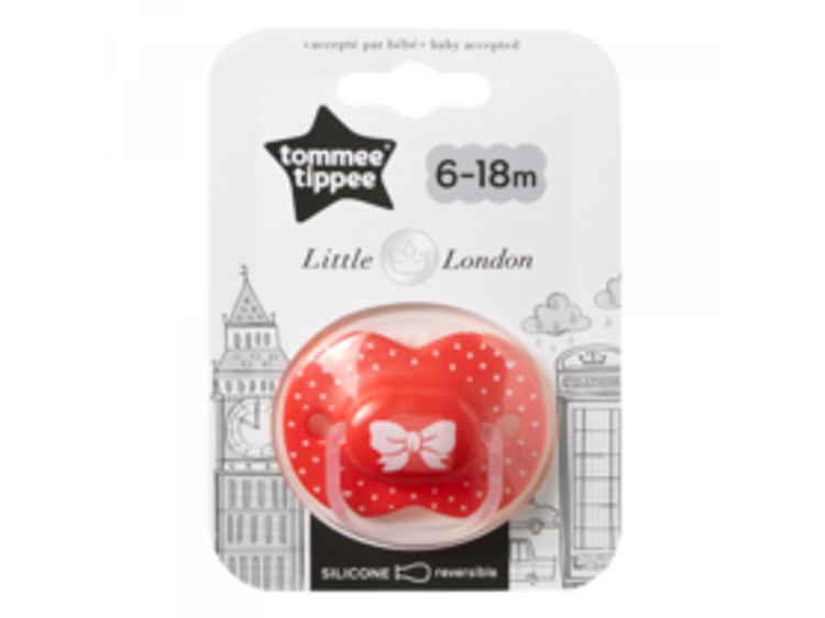 TOMMEE TIPPEE Šidítko symetrické C2N silikon Little London (6-18 m) - Girl Tommee Tippee