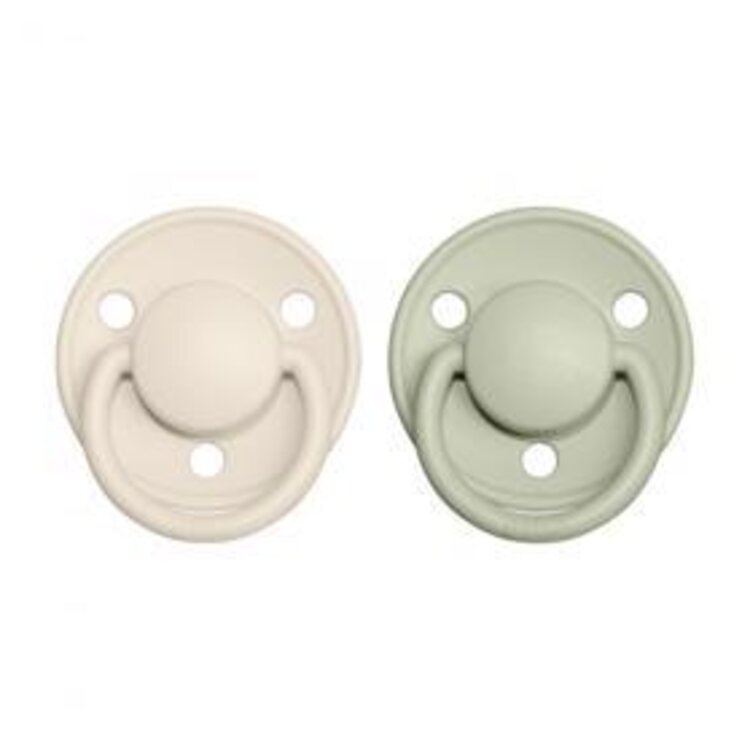 BIBS De Lux dudlíky z přírodního kaučuku 2 ks vel. 1 Ivory / Sage Bibs