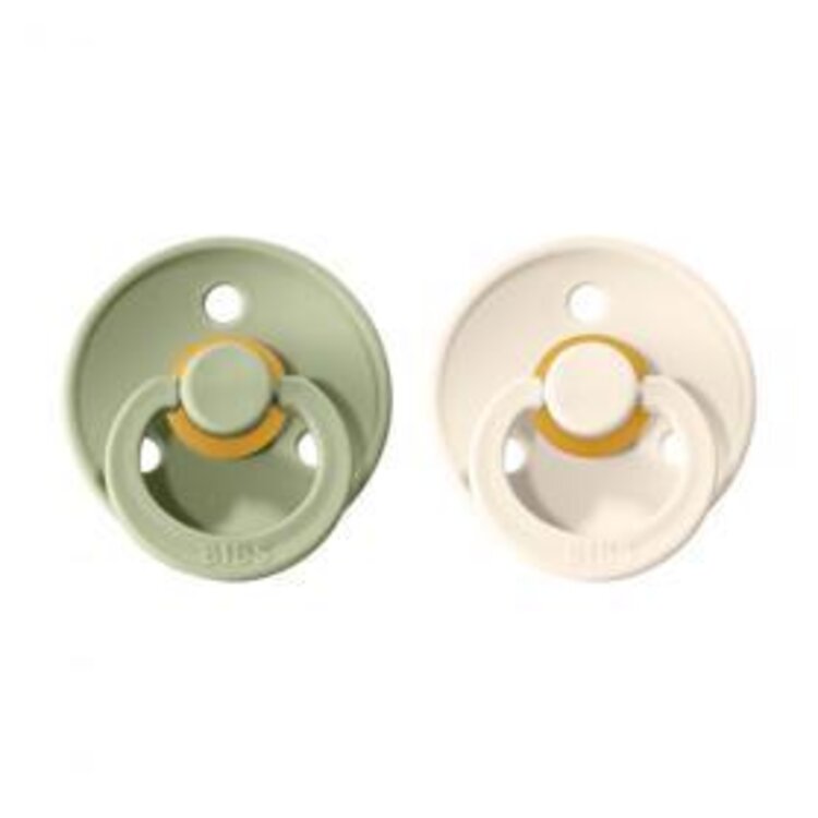 BIBS Colour dudlíky z přírodního kaučuku 2 ks vel. 1 Sage / Ivory Bibs