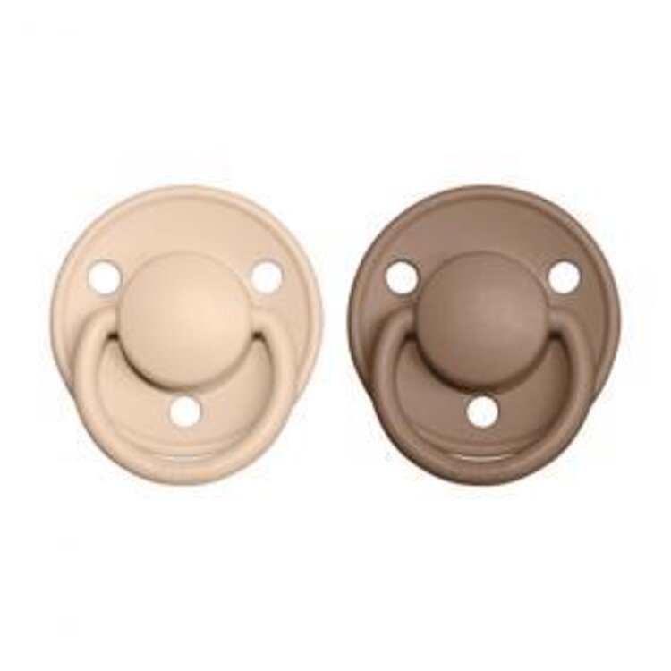 BIBS De Lux dudlíky z přírodního kaučuku 2 ks vel. 2 Vanilla / Dark Oak Bibs