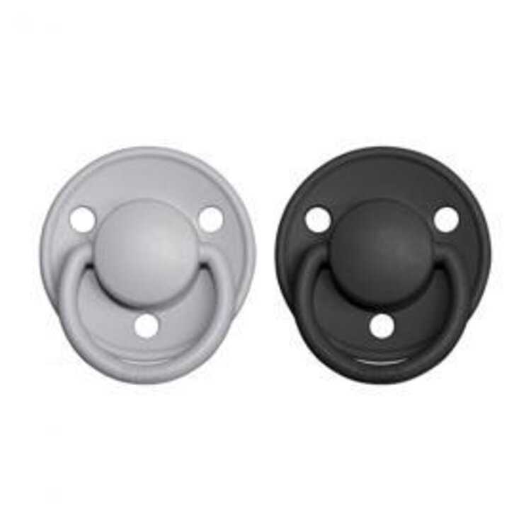BIBS De Lux dudlíky z přírodního kaučuku 2 ks vel. 2 Cloud / Black Bibs