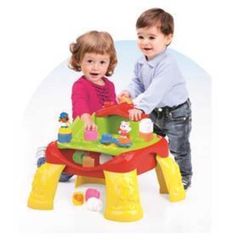 CLEMENTONI Clemmy baby - Veselý hrací stolek s kostkami a zvířátky (12 částí) Clementoni