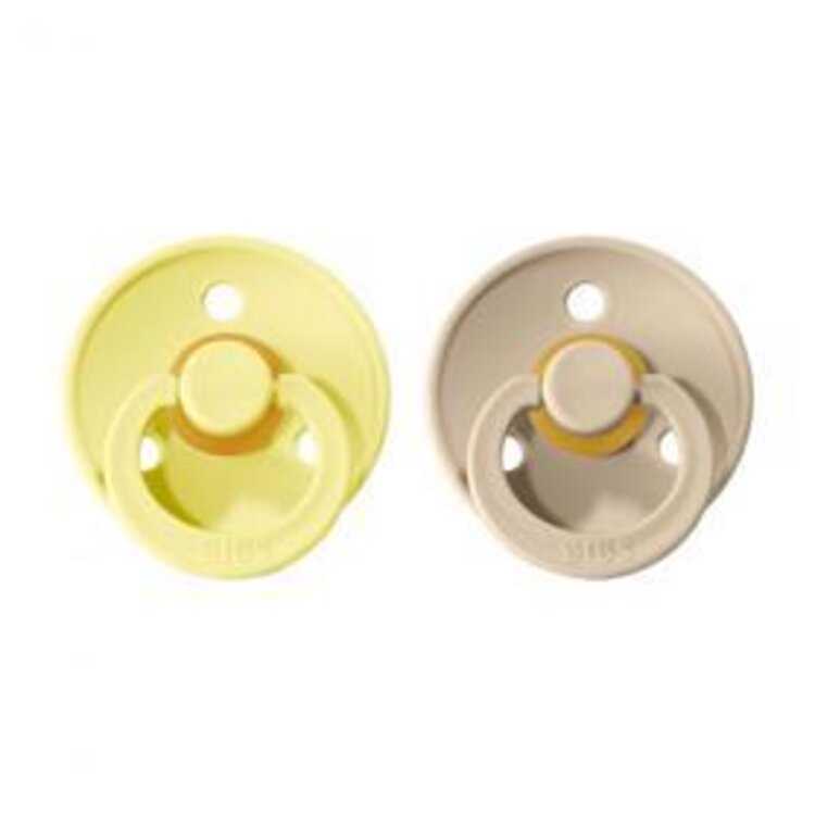 BIBS Colour dudlíky z přírodního kaučuku 2 ks vel. 2 Sunshine / Sand Bibs