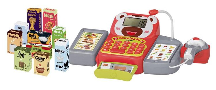 TEDDIES Pokladna česky mluvící 36 cm s doplňky Teddies