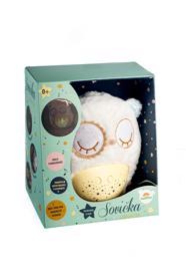 TEDDIES Sovička Usínáček plyš 25 cm se světlem a zvukem Teddies