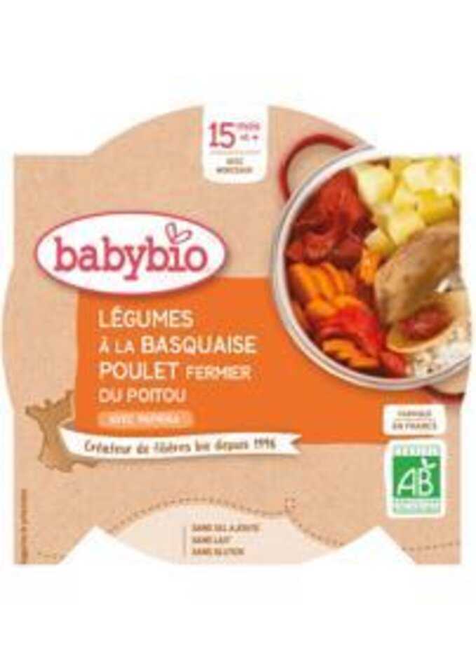 BABYBIO Menu zelenina s kuřecím masem a rýží (260 g) Babybio