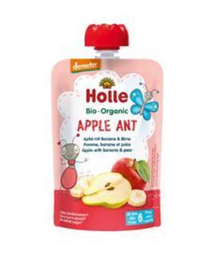 HOLLE Apple Ant Bio pyré jablko banán hruška 100 g (6+) Holle