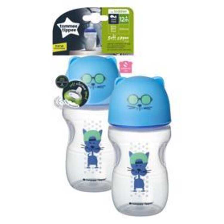 TOMMEE TIPPEE Hrnek s pítkem Soft 300ml 12m+ Blue Tommee Tippee