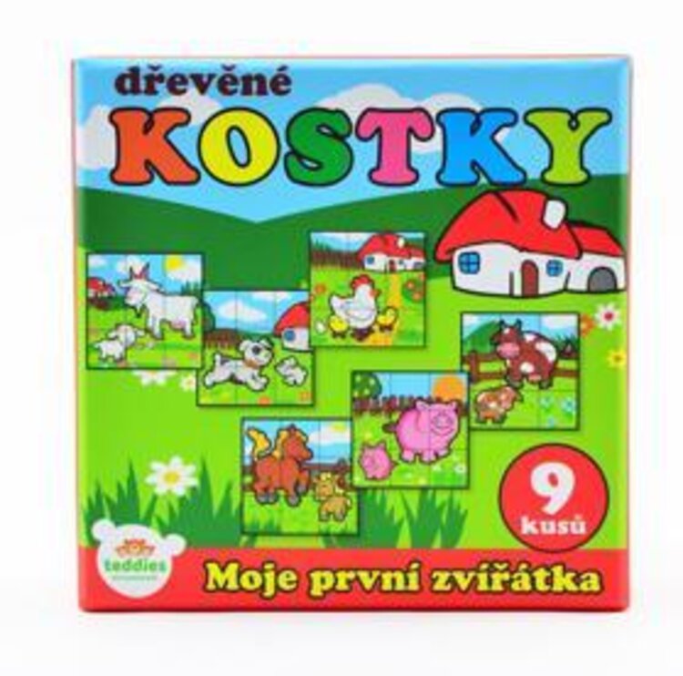 TEDDIES Kostky kubus Moje první zvířátka Teddies