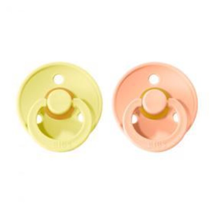 BIBS Colour dudlíky z přírodního kaučuku 2 ks vel. 1 Sunshine / Peach Sunset Bibs