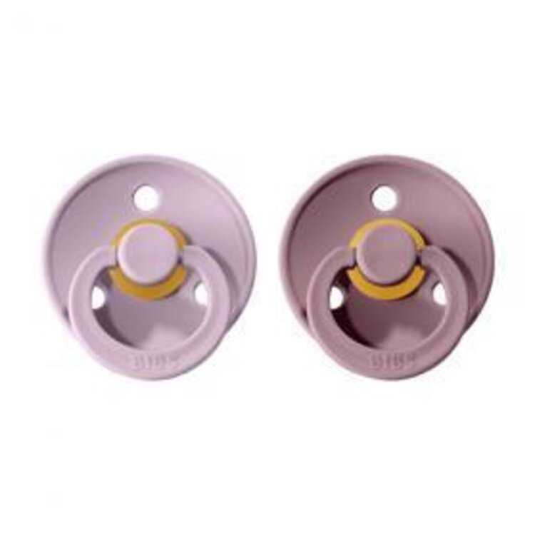 BIBS Colour dudlíky z přírodního kaučuku 2 ks vel. 2 Dusky Lilac / Heather Bibs