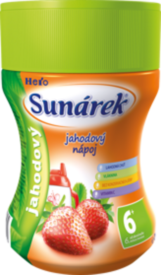 SUNAR Rozpustný nápoj jahodový 200 g Sunar