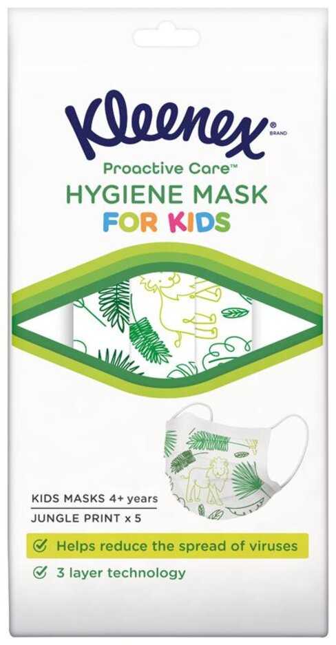 KLEENEX Ochranná obličejová maska pro děti 5 ks Kleenex