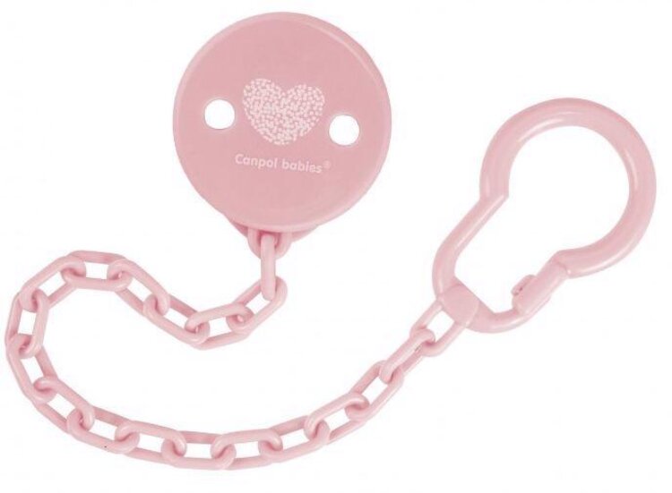 CANPOL BABIES Řetízek na dudlík Pastels – růžový Canpol Babies