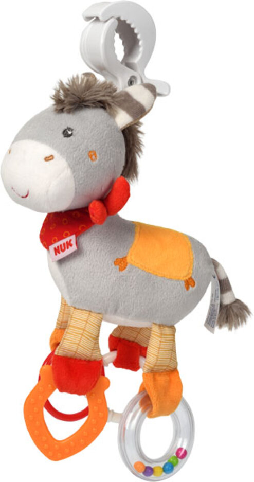 NUK Happy Farm Hračka s klipem Oslík Nuk