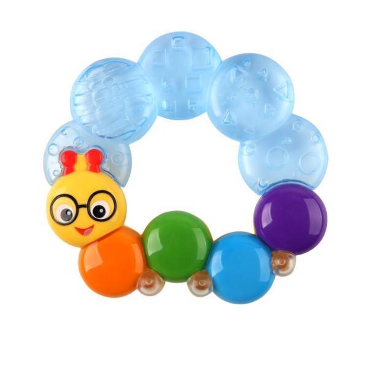 BABY EINSTEIN Kousátko plněné vodou Teether-pillar™ modrá 3m+ Baby Einstein