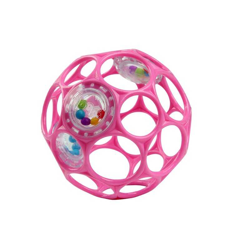 BRIGHT STARTS Oball RATTLE 10 cm růžová Oball