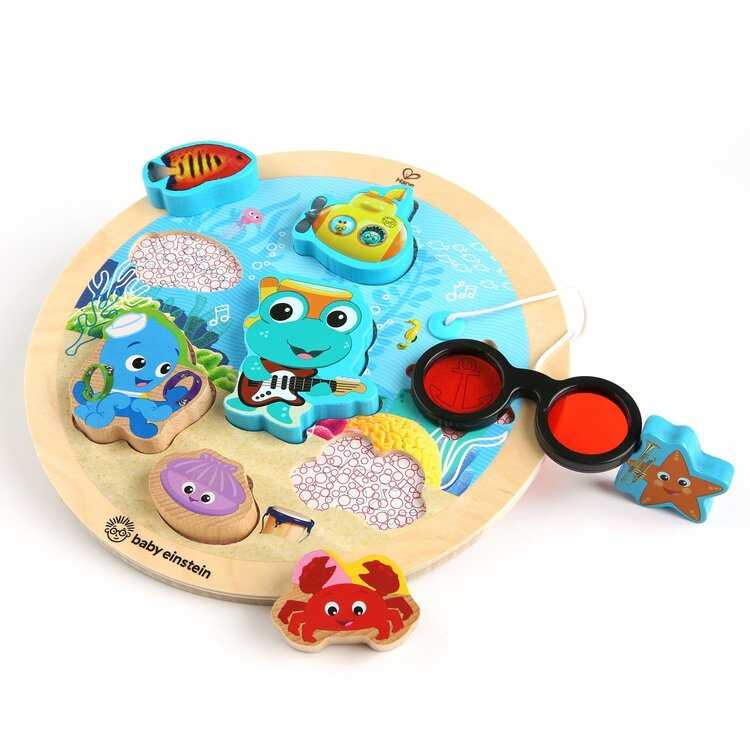 BABY EINSTEIN Hračka dřevěná puzzle Submarine Adventure HAPE 18m+ Baby Einstein