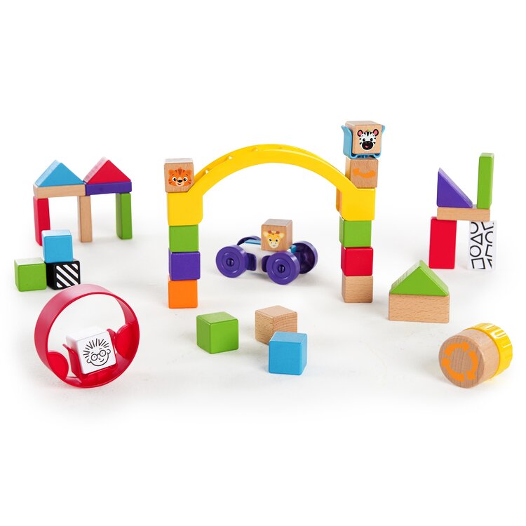 BABY EINSTEIN Dřevěná stavebnice Curious Creations Kit HAPE 12m+ Baby Einstein