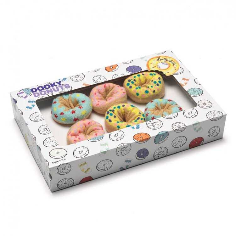 DOOKY Gift DONUTS ponožky Tutti Frutti 3 páry Dooky