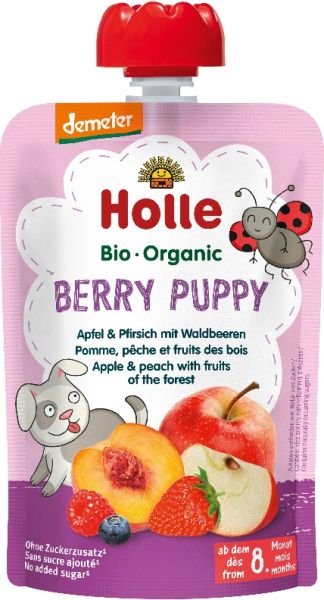 6x HOLLE Berry Puppy Bio ovocné pyré jablko