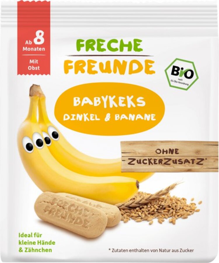 FRECHE FREUNDE BIO Sušenky Špalda a banán 100 g