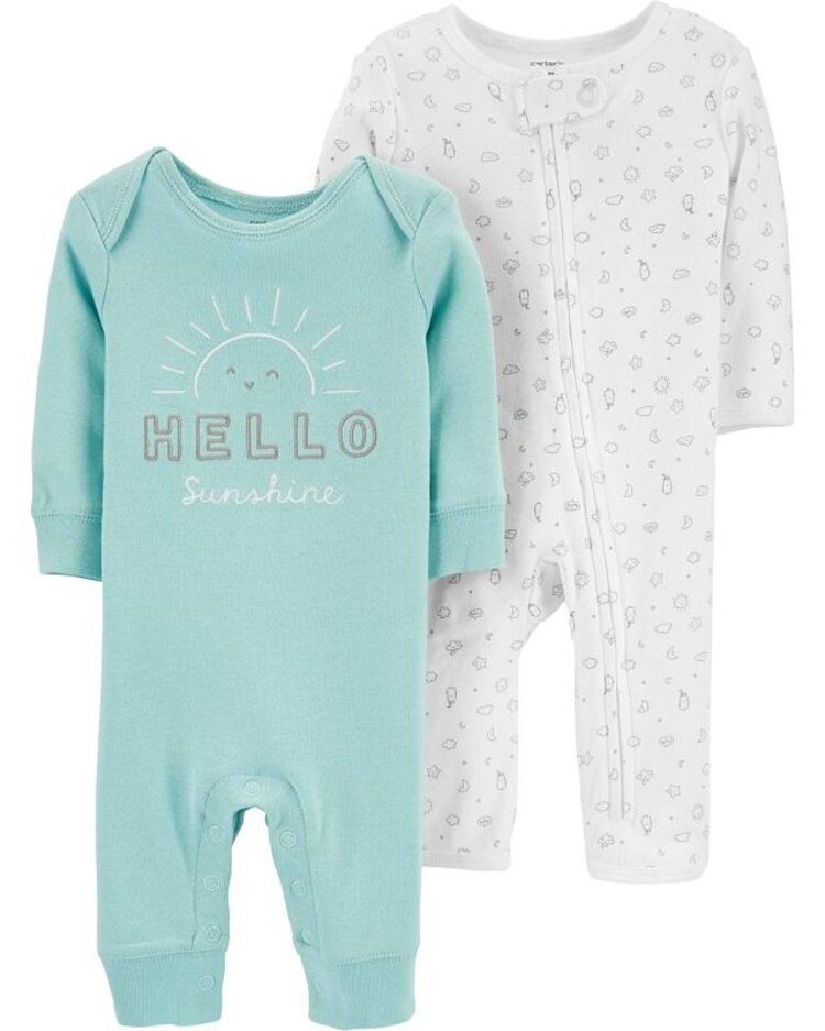CARTER'S Overal bez nožičiek Sunshine neutral LBB 2 ks PRE/vel. 46 Carter´s