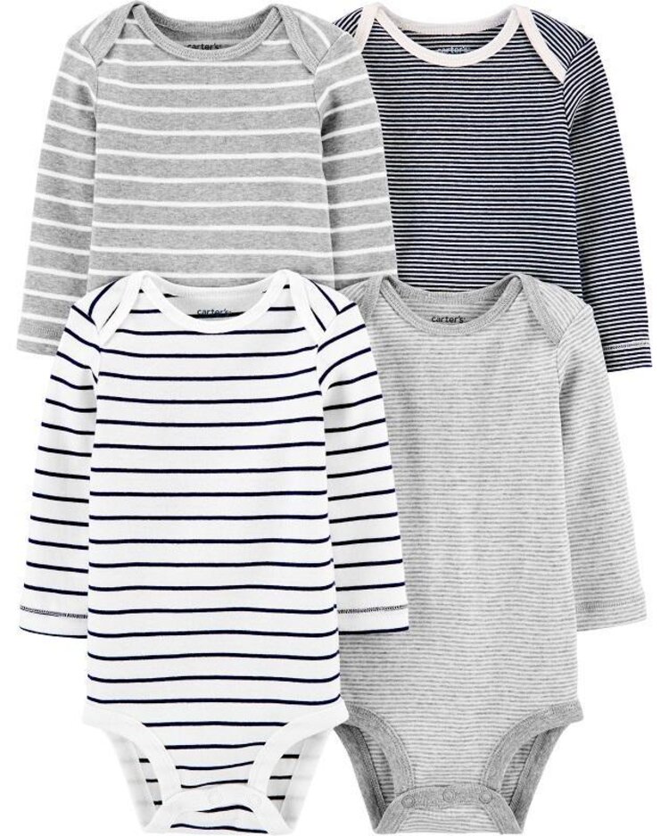 CARTER'S Body dlouhý rukáv Striped chlapec LBB 4 ks NB/ vel. 56 Carter´s