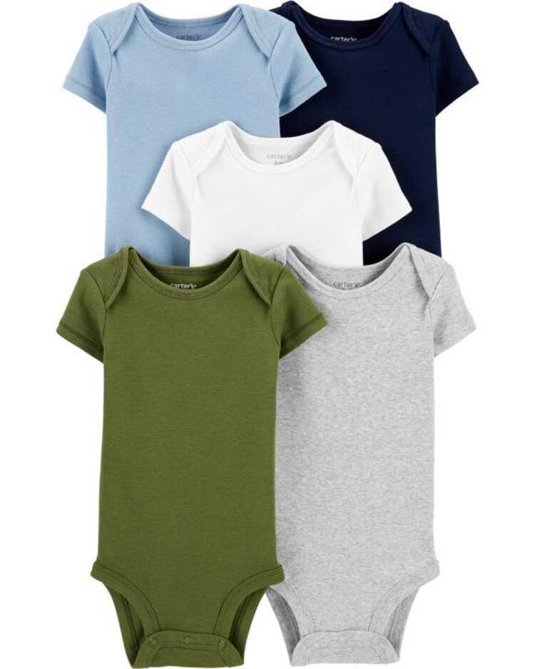 CARTER'S Body krátký rukáv Mix chlapec jednobarevné LBB 5 ks 9 m/vel. 74 Carter´s