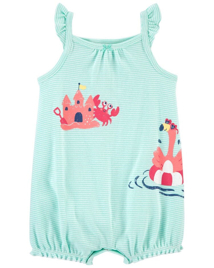 CARTER'S Overal letní Flamingo Stripe dívka NB/ vel. 56 Carter´s