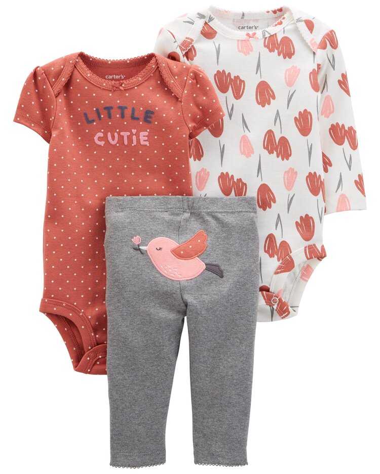 CARTER'S Set 3dílný body kr. rukáv