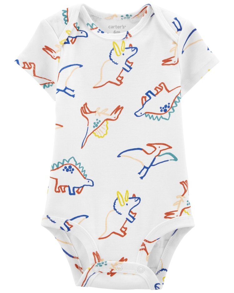CARTER'S Body krátký rukáv Ivory Dino chlapec 18m Carter´s
