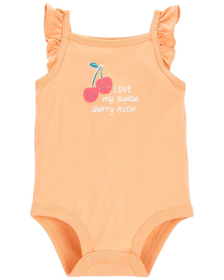 CARTER'S Body na ramínka Orange Cherry holka 6m Carter´s