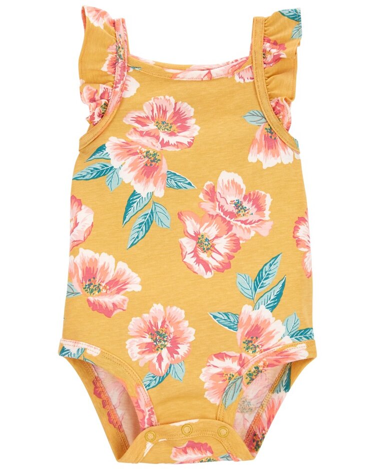CARTER'S Body na ramínka Pink Flowers holka 24m Carter´s