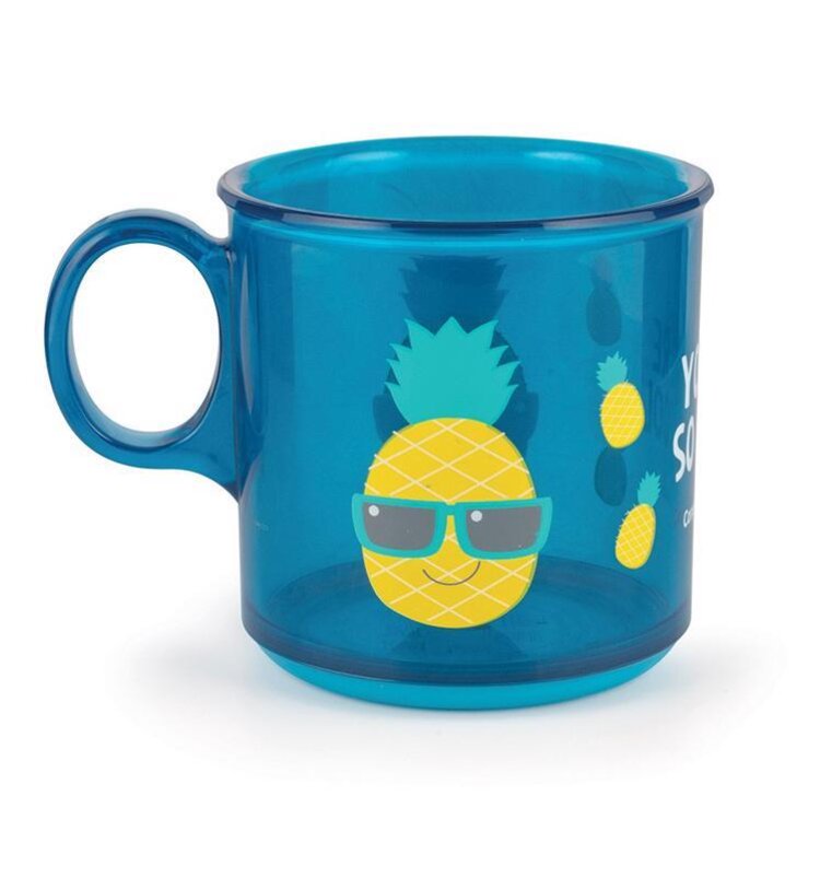 CANPOL BABIES Protiskluzový hrneček 2/100 – modrá/ananas Canpol Babies