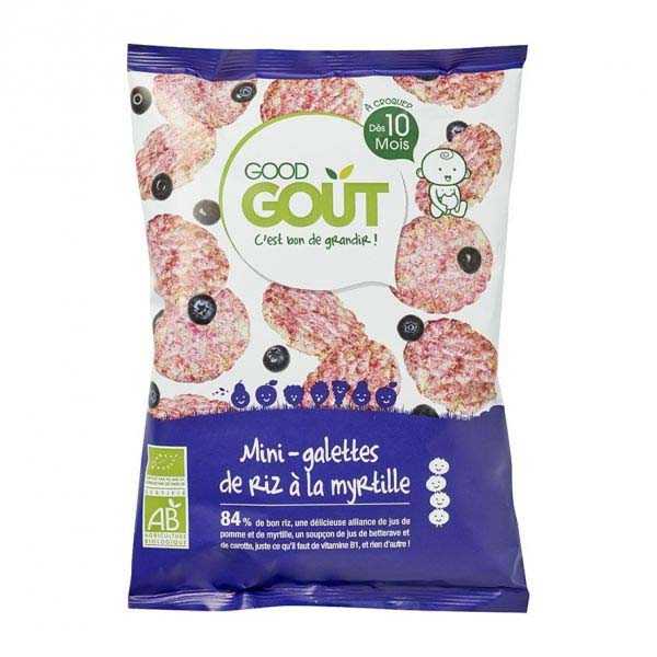 GOOD GOUT BIO Mini rýžové koláčky s borůvkami 3x40 g Good Gout