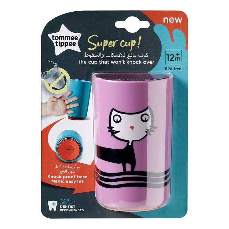 TOMMEE TIPPEE Hrnek stabilní Super Cup 300 ml 12 m+ fialový Tommee Tippee