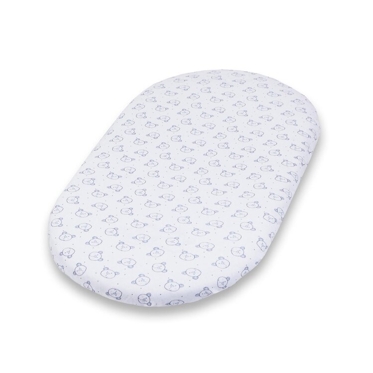 CEBA Prostěradlo do kočárku 73-80x30-37 cm 2 ks Blue + Teddy Bear Ceba