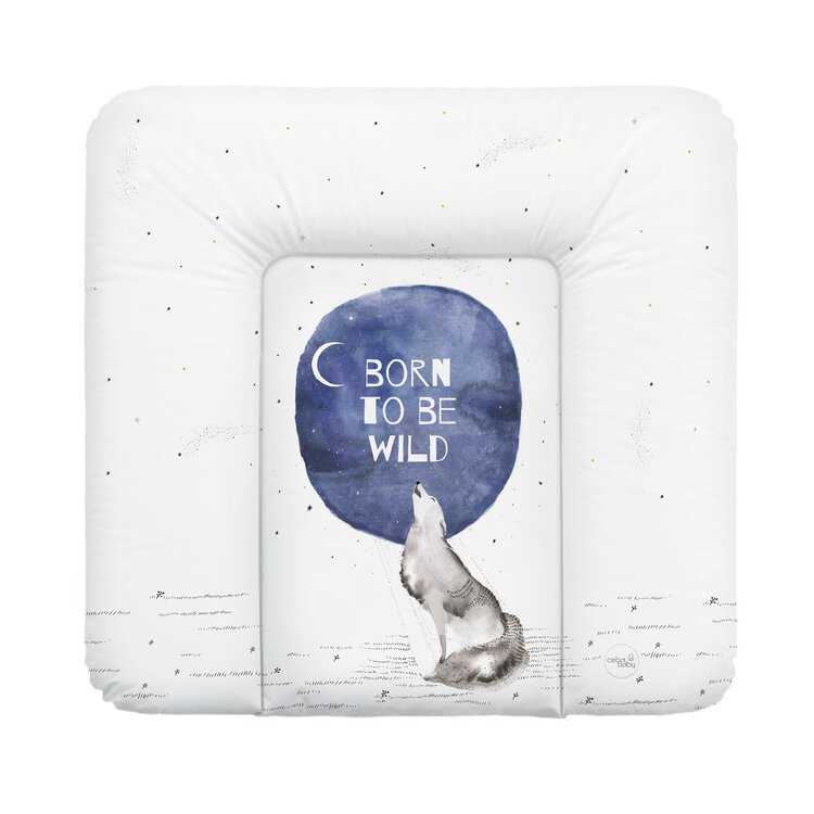 CEBA Podložka přebalovací na komodu měkká (75x72) Watercolor World Born to be wild Ceba