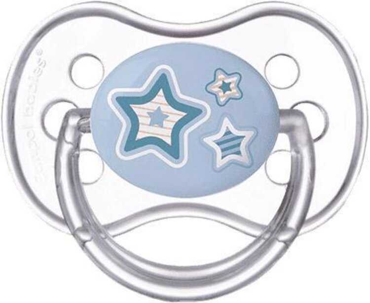 CANPOL BABIES Šidítko silikonové třešinka 18 m+ NEWBORN BABY – modré Canpol Babies