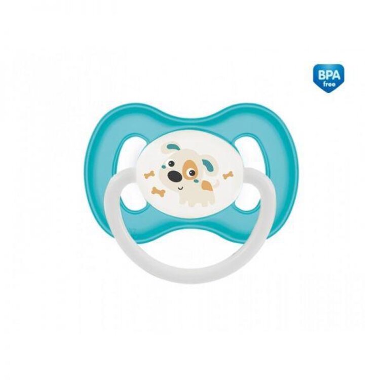CANPOL BABIES B - Dudlík silikonový symetrický 6-18m BUNNY & COMPANY tyrkysový Canpol Babies