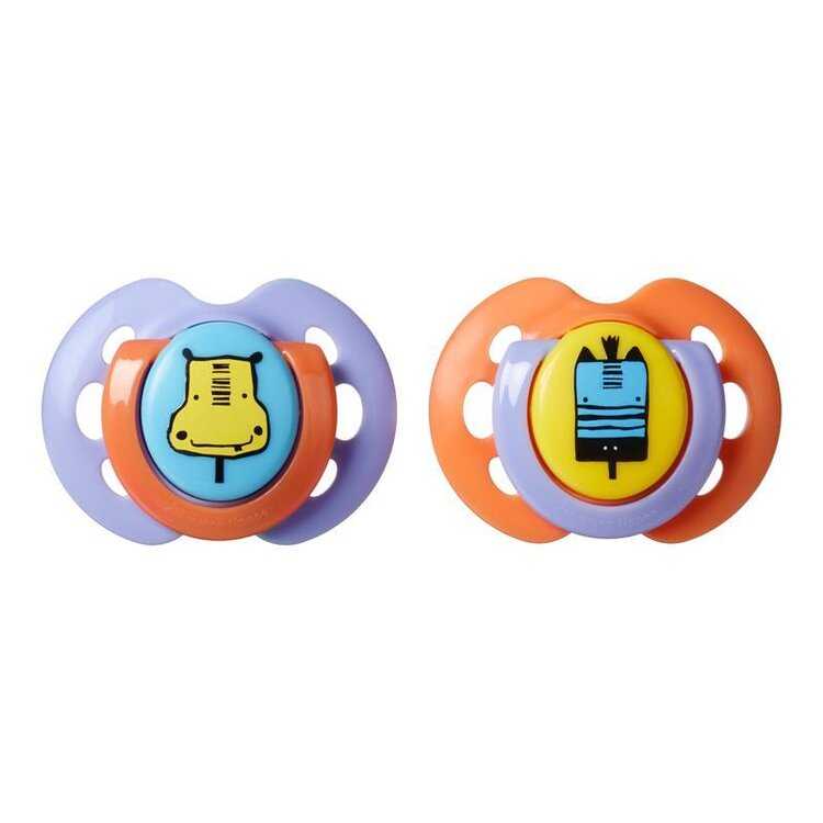 TOMMEE TIPPEE Šidítko C2N silikon Fun 2 ks 0-6m