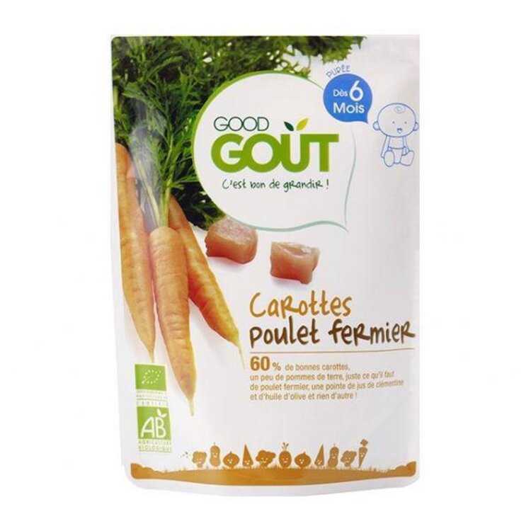 Good Gout Bio Mrkev s farmářským kuřátkem 190 g Good Gout