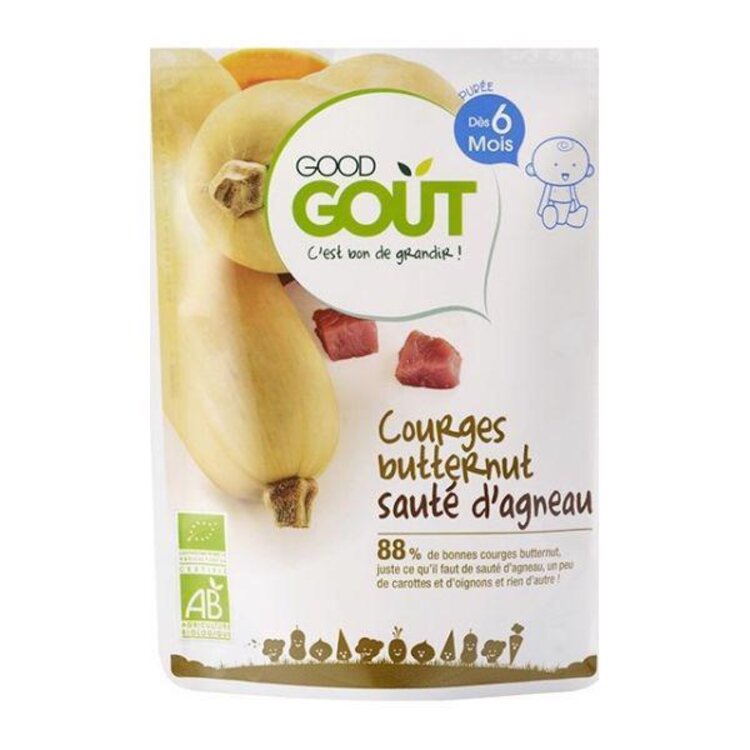 Good Gout Bio Máslová dýně s jehněčím masem 190 g Good Gout